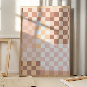 Tablou înramat „Checkerboard Harmony” de Elena Ristova