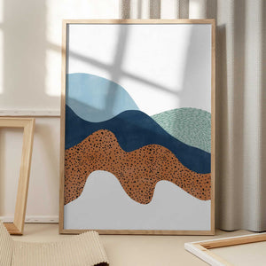 Tablou înramat „Textured Horizons” de Elena Ristova