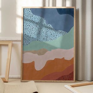 Tablou înramat „Colorful Flowing Shapes” de Elena Ristova