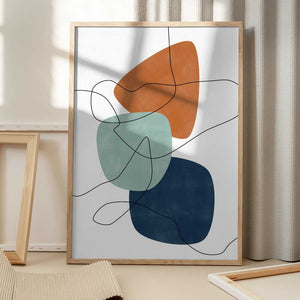 Tablou înramat „Shapes and Lines” de Elena Ristova