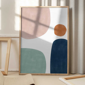 Tablou înramat „Shapes and Hues” de Elena Ristova