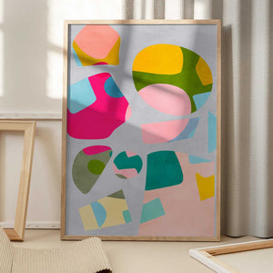 Tablou înramat „Minimal cutout colorful” de Ana Rut Bre