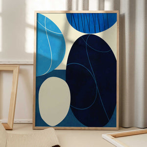 Tablou înramat „Shapes Play3 3blue” de Ana Rut Bre