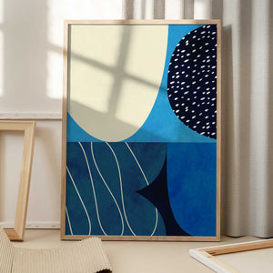 Tablou înramat „Shapes Play3 2blue” de Ana Rut Bre