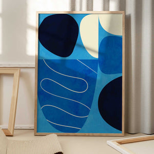 Tablou înramat „Shapes Play3 1blue” de Ana Rut Bre
