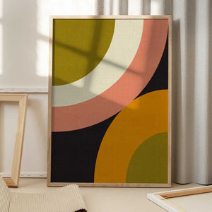 Tablou înramat „Geo Shapes Fall 21 Rounded” de Ana Rut Bre
