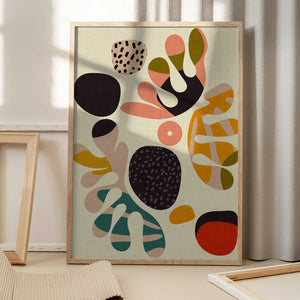 Tablou înramat „Mid Century Cut Outs2” de Ana Rut Bre