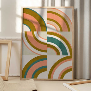 Tablou înramat „Rainbow Suns 10” de Ana Rut Bre