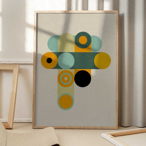 Tablou înramat „Rainbow Plus Shapes9” de Ana Rut Bre