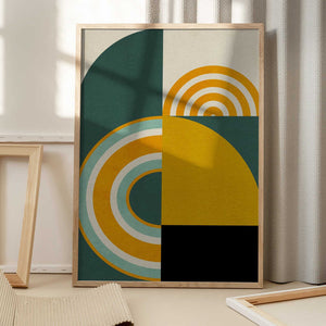 Tablou înramat „Rainbow Plus Shapes8” de Ana Rut Bre