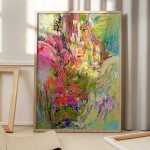 Tablou înramat „Expressionist Colorful Abstract” de Dorothy Fagan