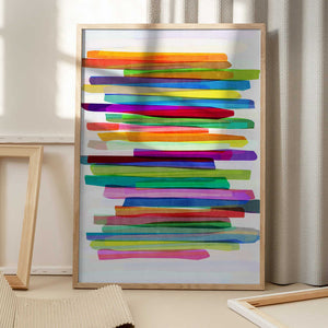 Tablou înramat „Colorful Stripes 1” de Mareike Böhmer