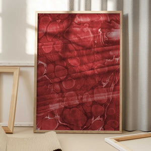 Tablou înramat „Ebru Red440” de Bilge Paksoylu