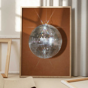 Tablou înramat „Orange Disco Ball” de Samantha Hearn