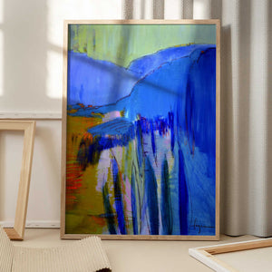 Tablou înramat „Blue Cascade Dreams” de Dorothy Fagan