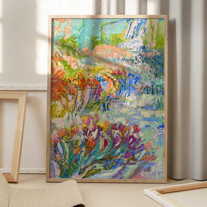 Tablou înramat „Vibrant Garden Path” de Dorothy Fagan