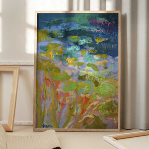 Tablou înramat „Vibrant Water Lilies” de Dorothy Fagan