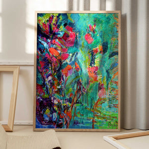 Tablou înramat „Vivid Colors And Delicate Petals” de Dorothy Fagan