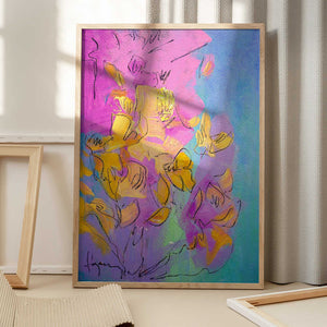 Tablou înramat „Vibrant Petals Dance” de Dorothy Fagan