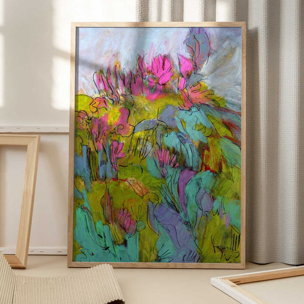 Tablou înramat „Whimsical Garden Dreams” de Dorothy Fagan