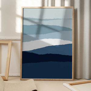 Tablou înramat „Blue Abstract II” de Orara Studio