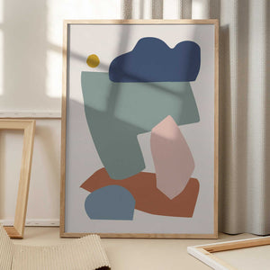 Tablou înramat „Collage Pastel I” de Orara Studio