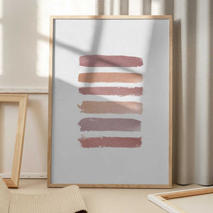 Tablou înramat „Dusty Rose Stripes” de Orara Studio