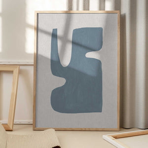 Tablou înramat „Mid Century Blue I” de Orara Studio