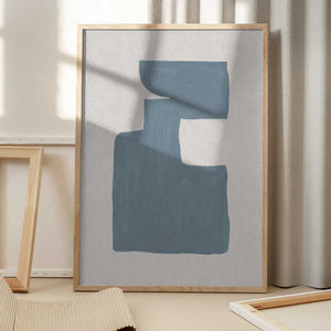 Tablou înramat „Mid Century Blue III” de Orara Studio