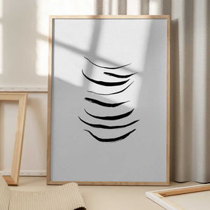 Tablou înramat „Minimalist Black Painting” de Orara Studio