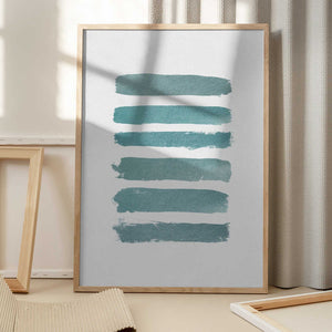 Tablou înramat „Ombre Turquoise” de Orara Studio