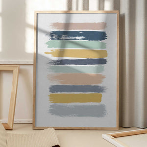 Tablou înramat „Pastel Stripes” de Orara Studio