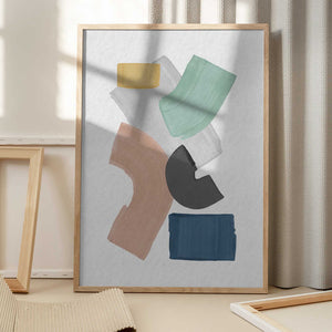 Tablou înramat „Pastel Paint Blocks” de Orara Studio