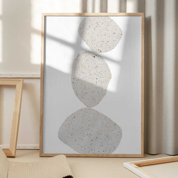 Tablou înramat „Stacked Stone Shapes” de uplusmestudio