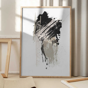 Tablou înramat „Black N Silver 2” de Sally Ann Moss