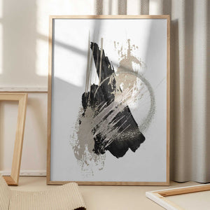 Tablou înramat „Black N Silver 1” de Sally Ann Moss