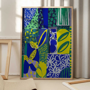Tablou înramat „Vibrant Patchwork” de Treechild