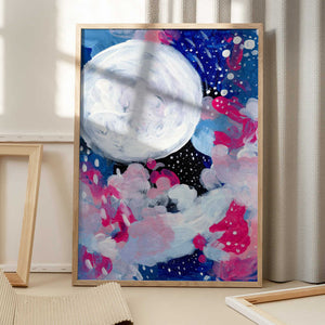 Tablou înramat „Magic Moon” de Ejaaz Haniff