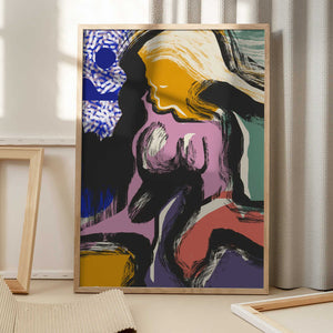 Tablou înramat „Sitting Muse Abstract” de Little Dean
