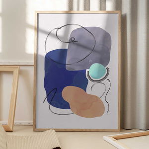 Tablou înramat „Watercolor Organic Shapes 5” de Little Dean