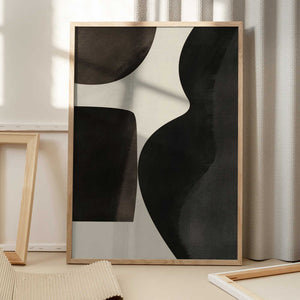 Tablou înramat „Black Abstract Collage” de Little Dean