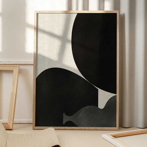 Tablou înramat „Black Abstract With Texture” de Little Dean