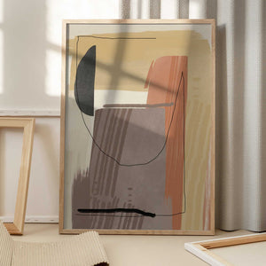 Tablou înramat „Earthy Tones and Organic Shapes” de Little Dean