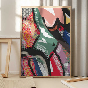 Tablou înramat „Vibrant Colorful Abstract” de Little Dean