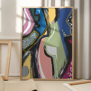 Tablou înramat „Colorful Abstract Bum” de Little Dean