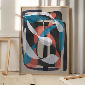 Tablou înramat „Retro Abstract Infinity” de Little Dean