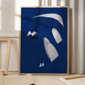 Tablou înramat „Abstract Blue Breeze” de Little Dean