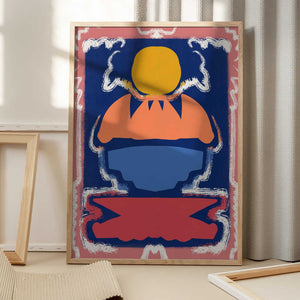 Tablou înramat „Bold Geometric Shapes and Vivid Colors” de Little Dean