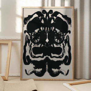 Tablou înramat „Abstract Inkblot Captures Symmetrical” de Little Dean