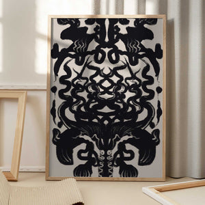 Tablou înramat „Symmetrical Ink Patterns” de Little Dean